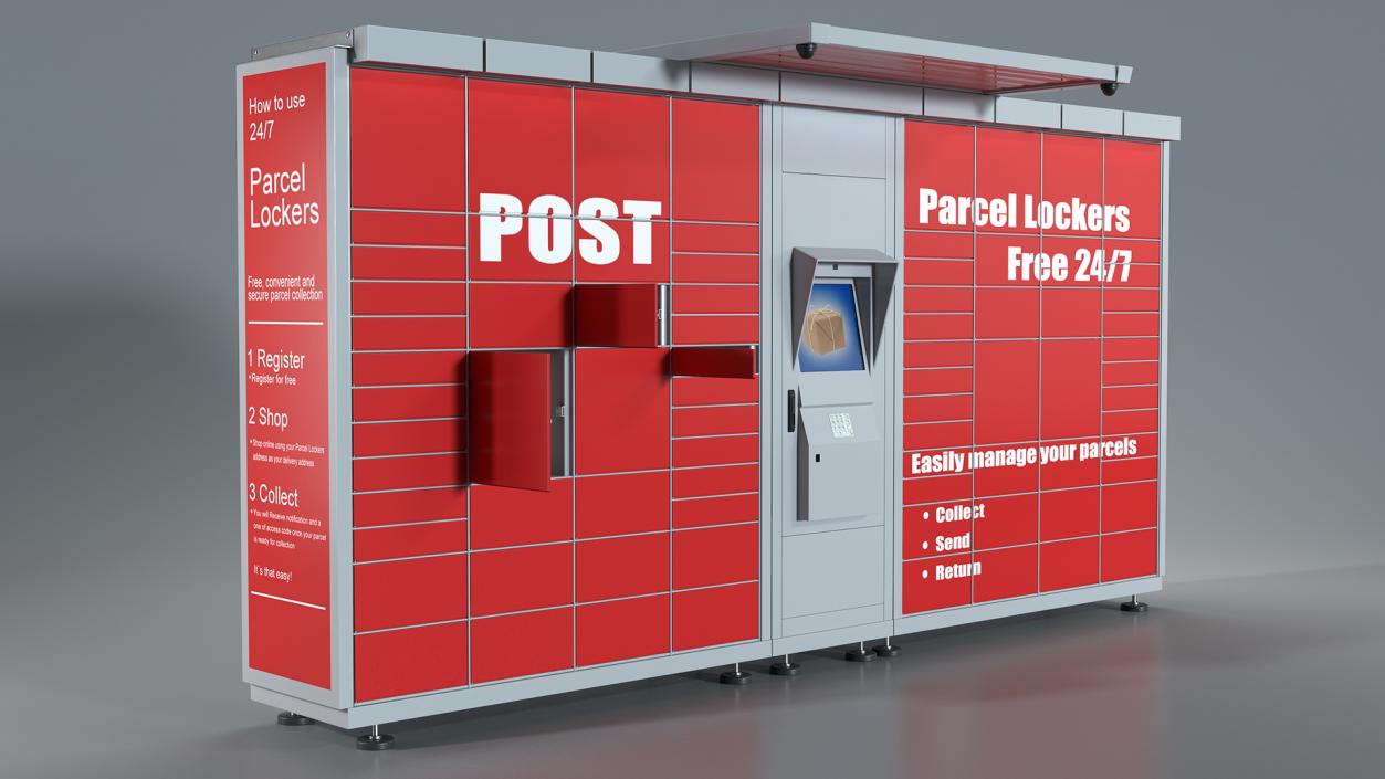 Post Parcel Lockers 3D model