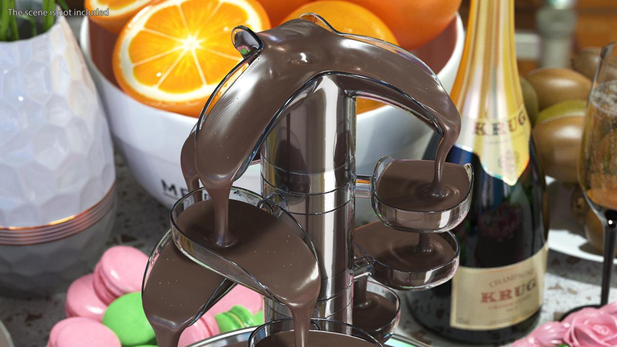 3D Cascading Chocolate Fountain Machine