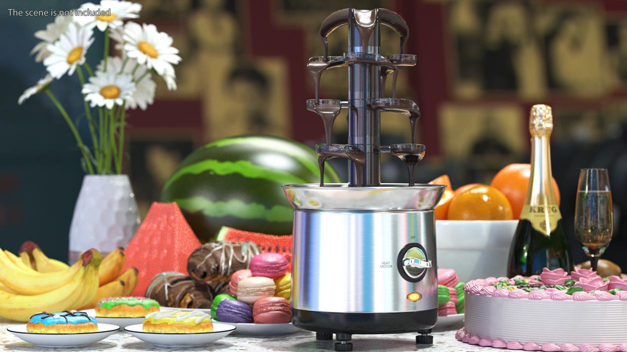 3D Cascading Chocolate Fountain Machine