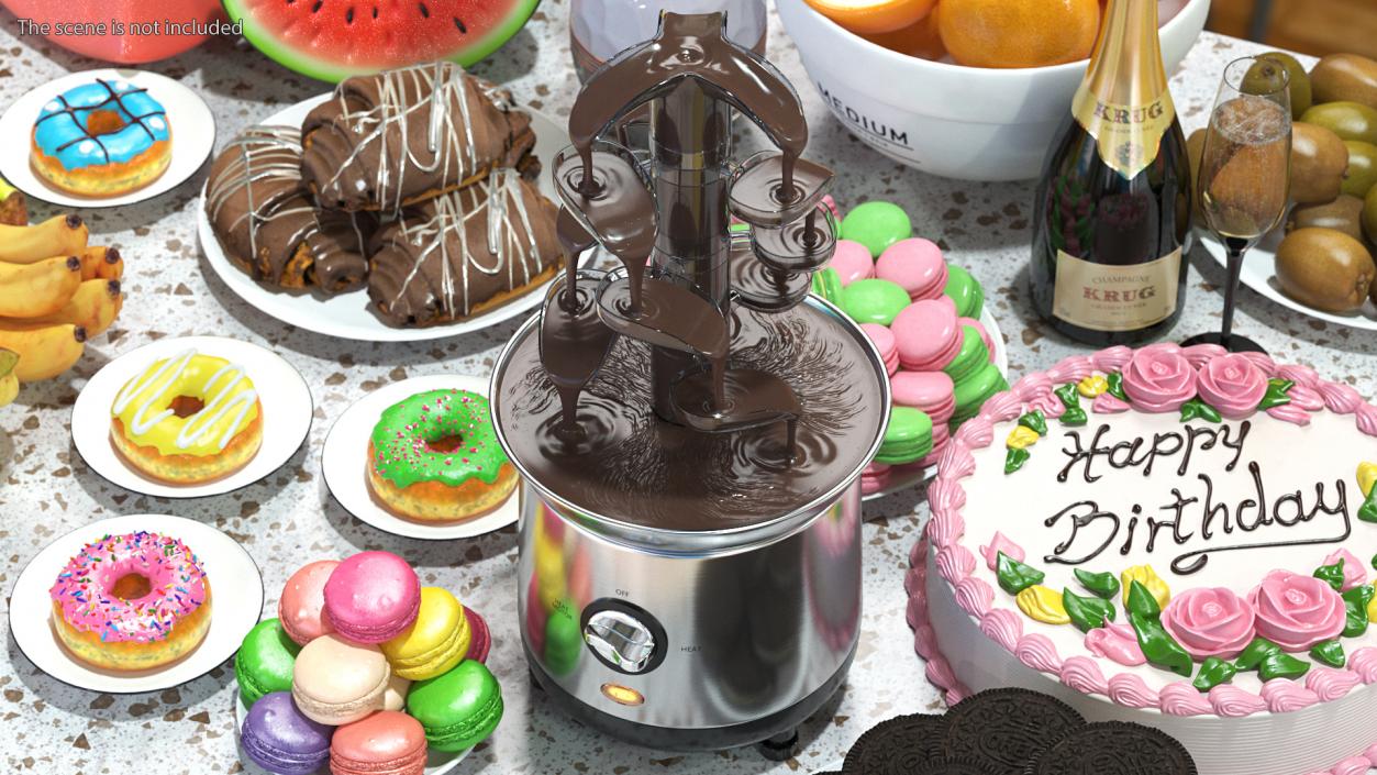 3D Cascading Chocolate Fountain Machine