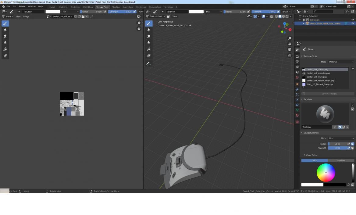 3D Dental Chair Pedal Foot Control