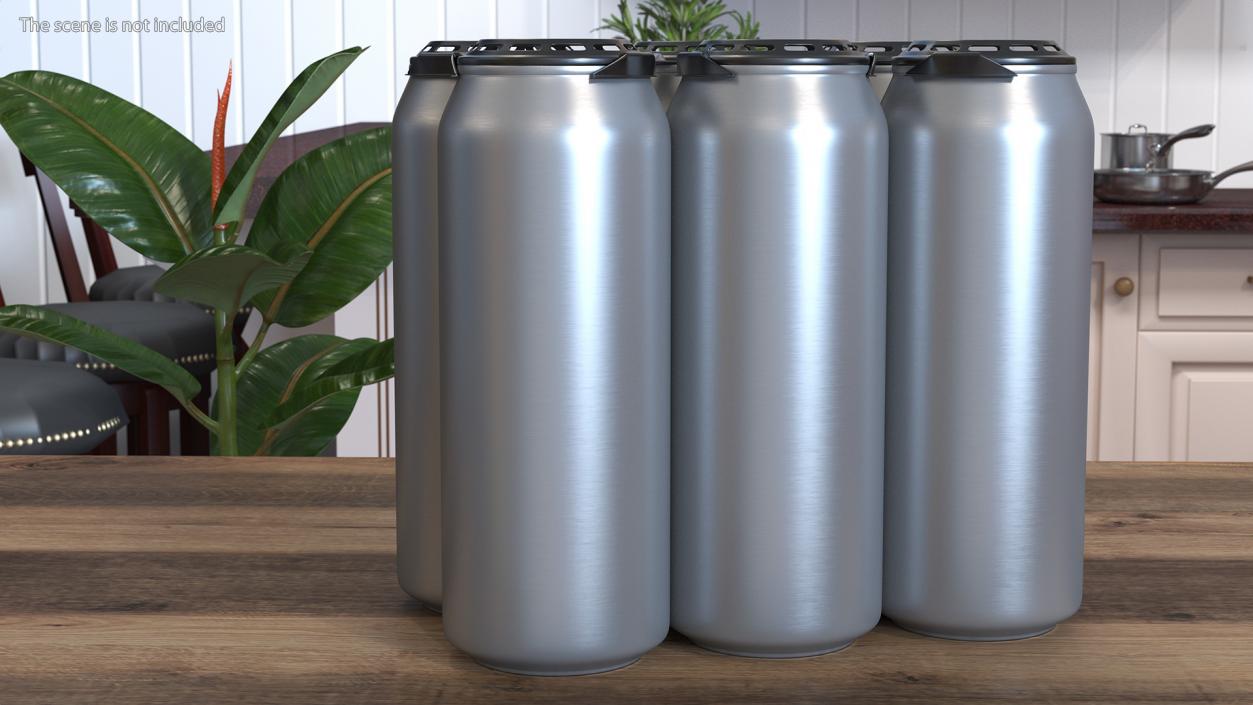 3D 6 Pack Plastic Beer Can Carrier