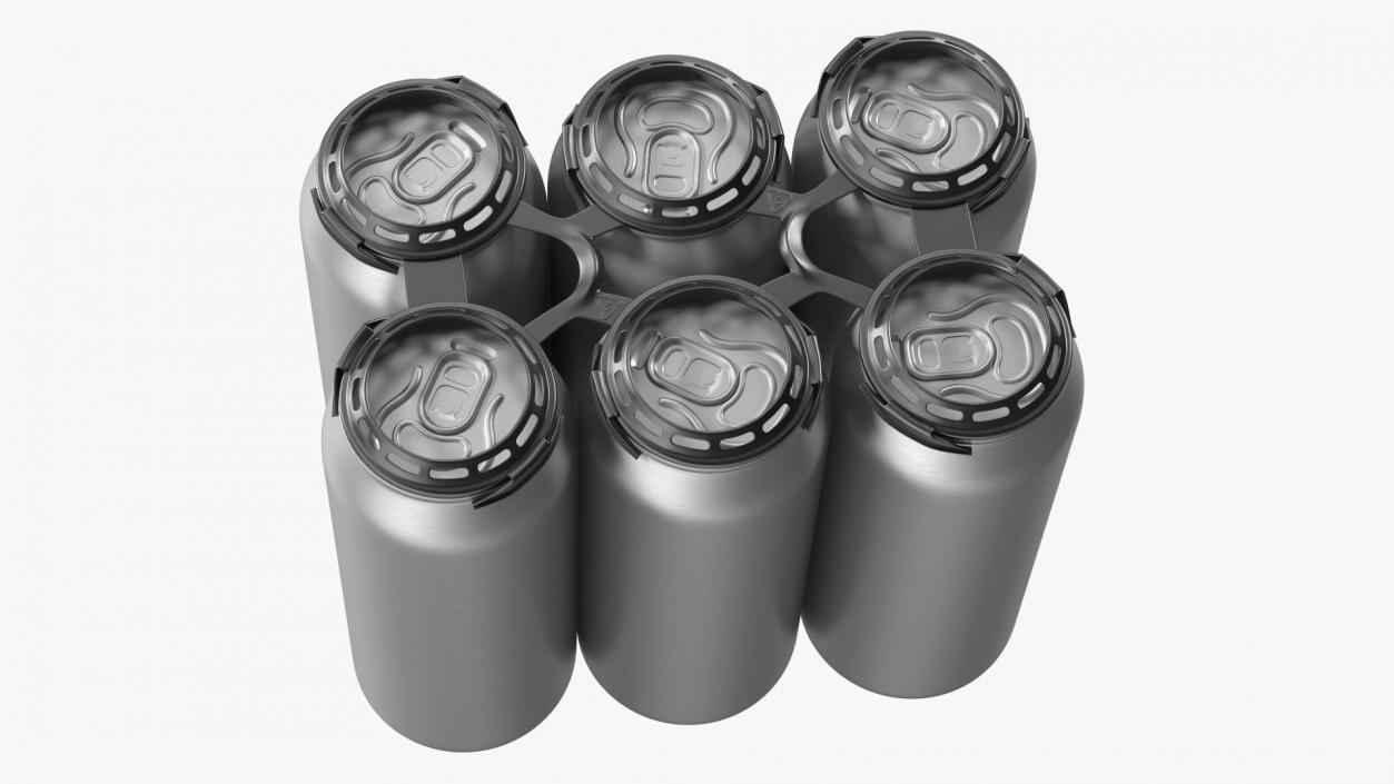 3D 6 Pack Plastic Beer Can Carrier