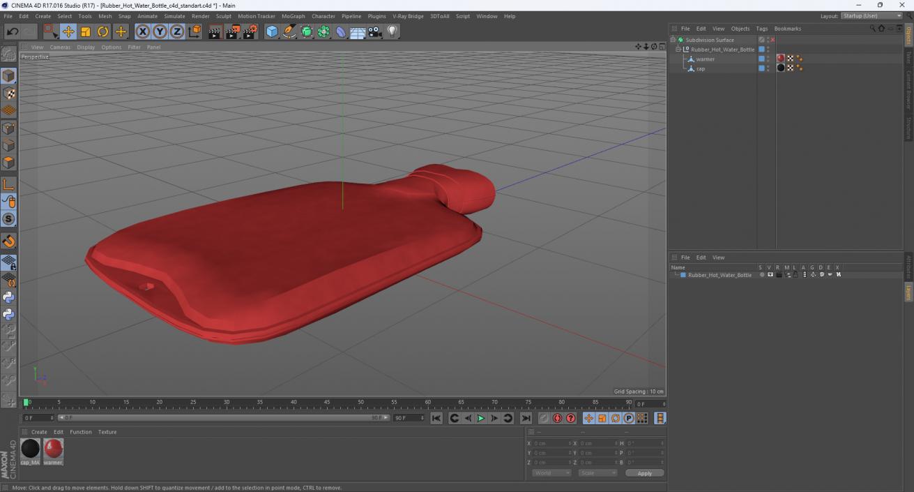 3D Rubber Hot Water Bottle model