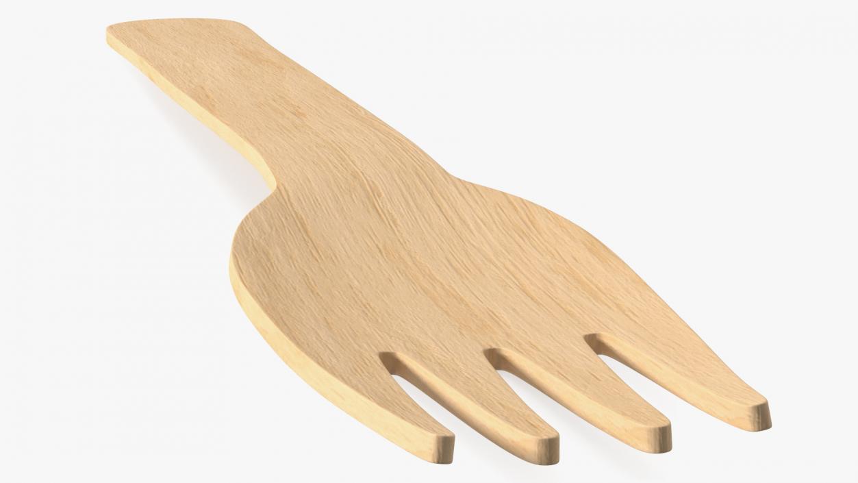 Disposable Wooden Fork 3D