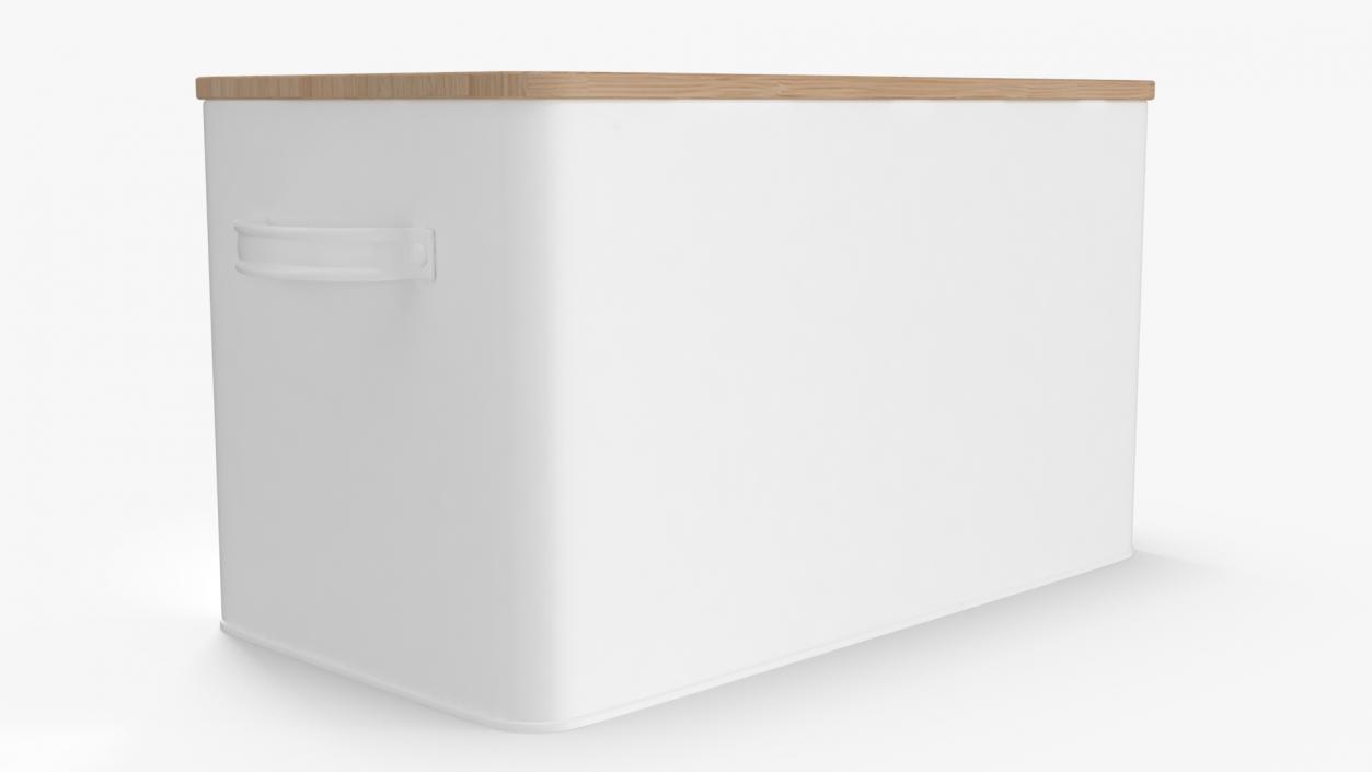 Kitchen Bread Box White Small 3D model