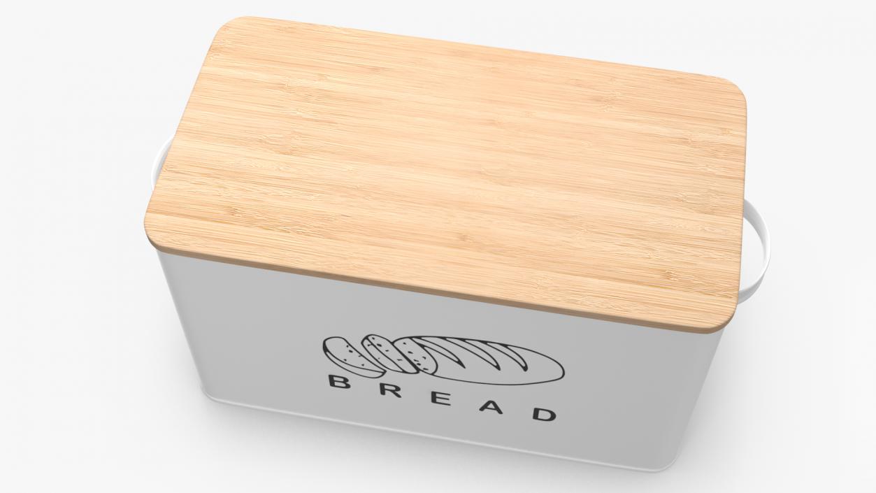 Kitchen Bread Box White Small 3D model