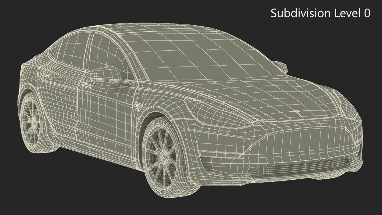 3D model Tesla Model 3 Carbon Fiber Sport Package