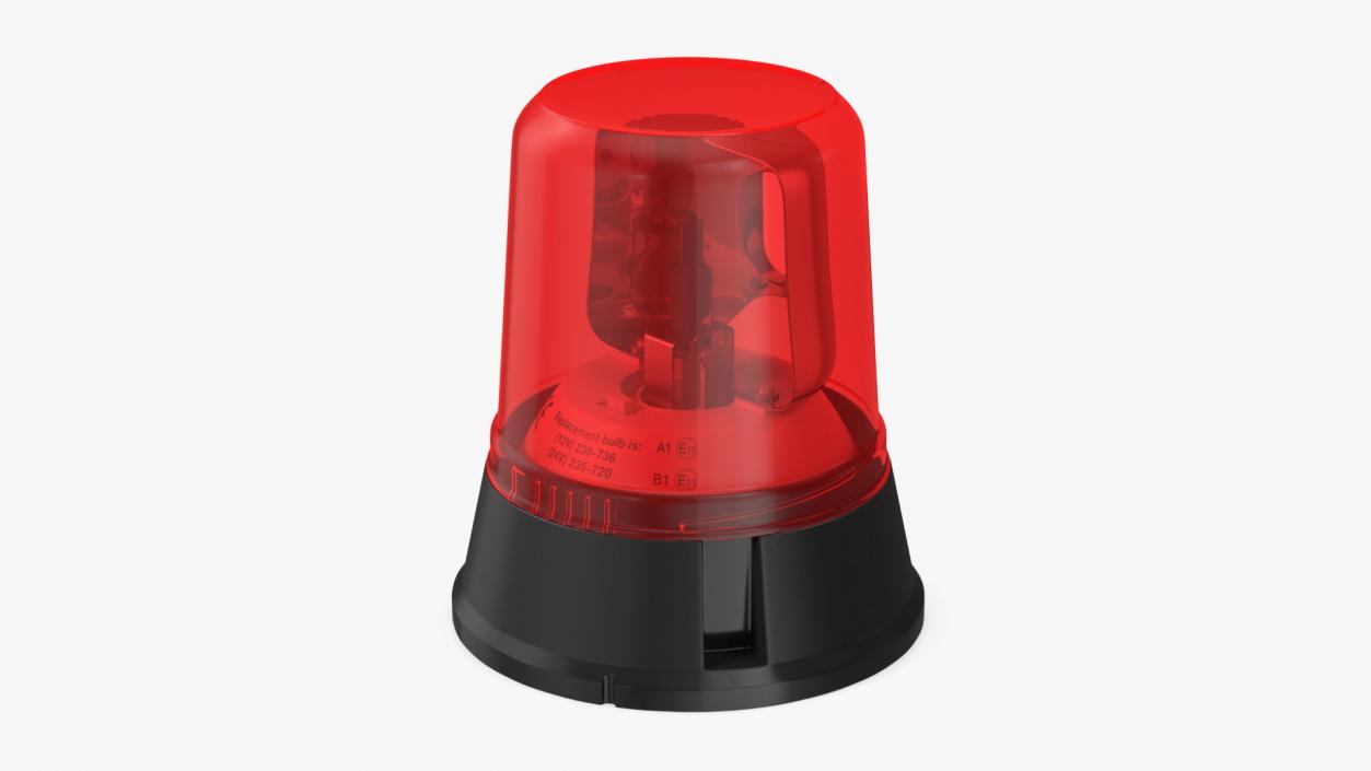 3D Flashing Rotating Beacon Red model