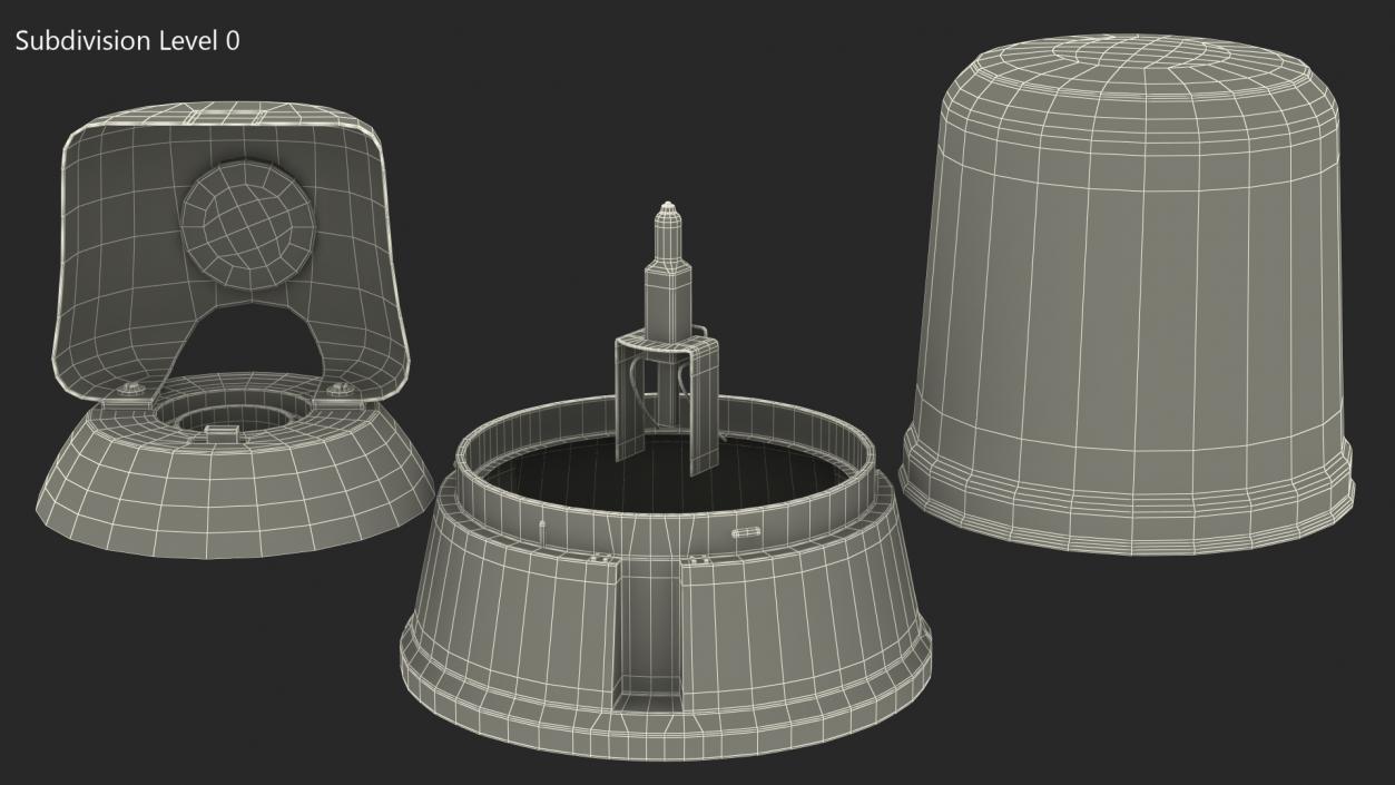 3D Flashing Rotating Beacon Red model