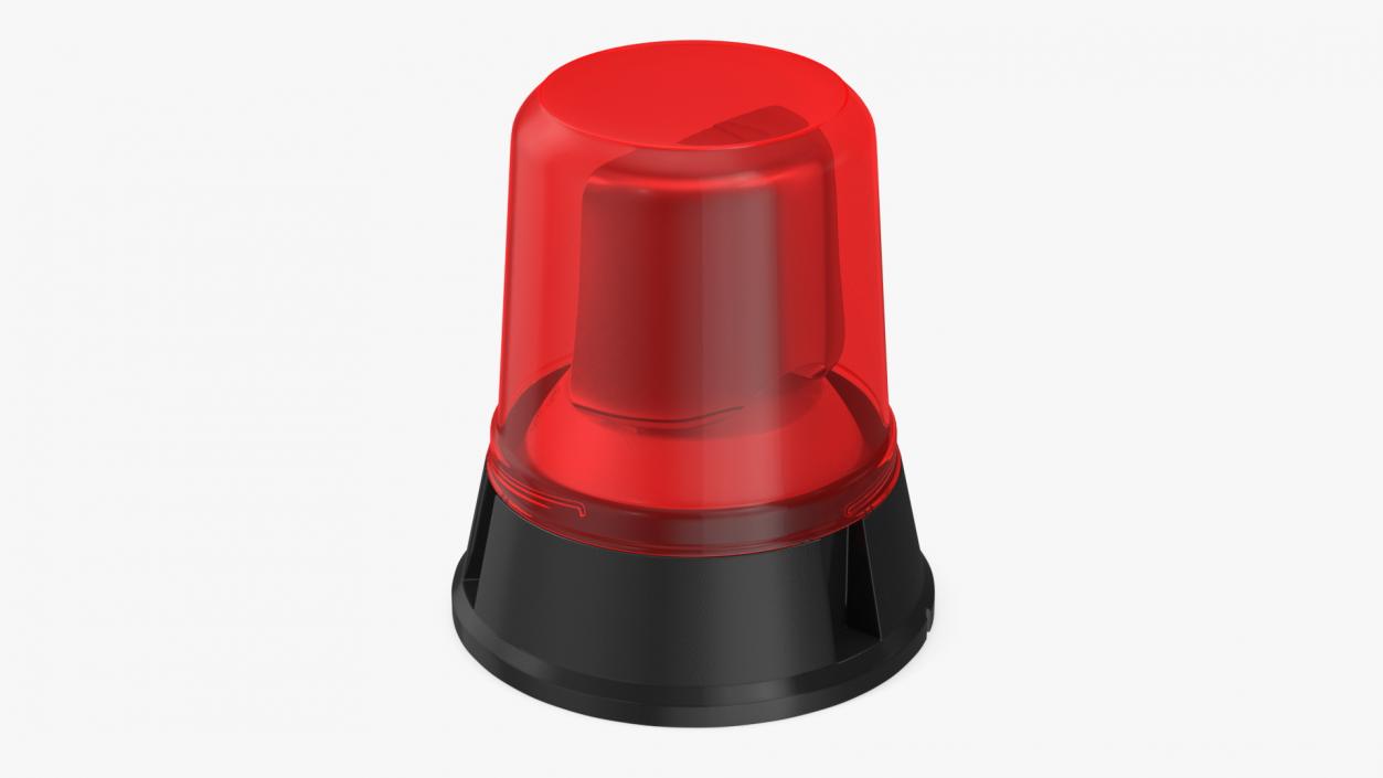 3D Flashing Rotating Beacon Red model