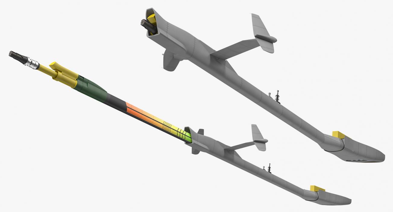 3D model Refueling Boom Extended Rigged