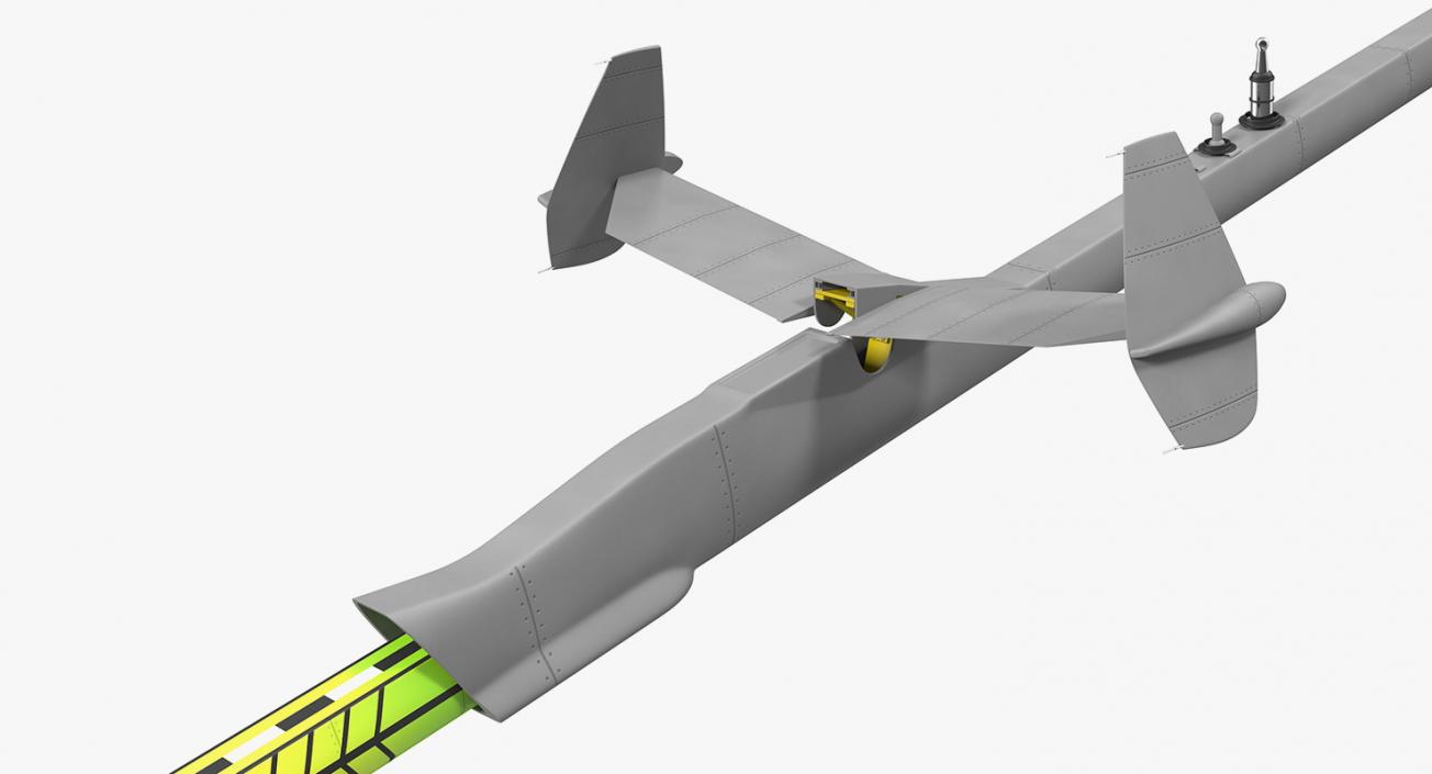 3D model Refueling Boom Extended Rigged