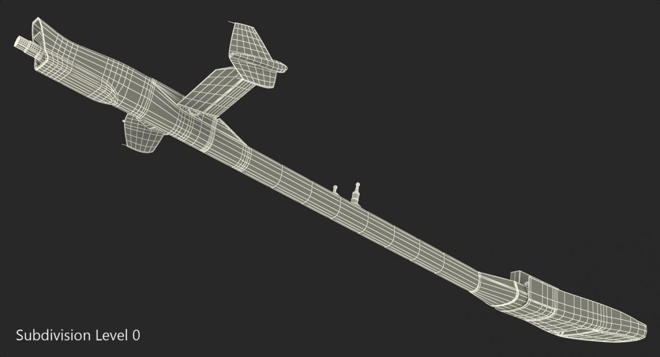 3D model Refueling Boom Extended Rigged