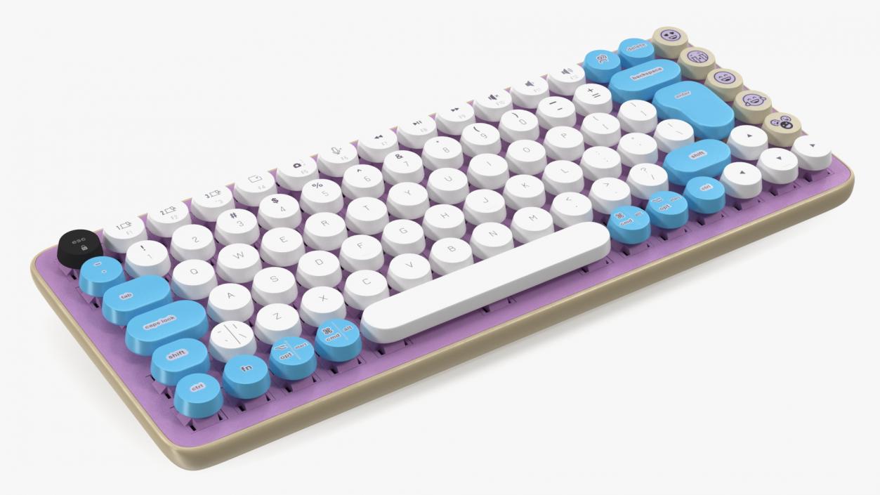 3D model Mechanical Keyboard with Emoji Keys