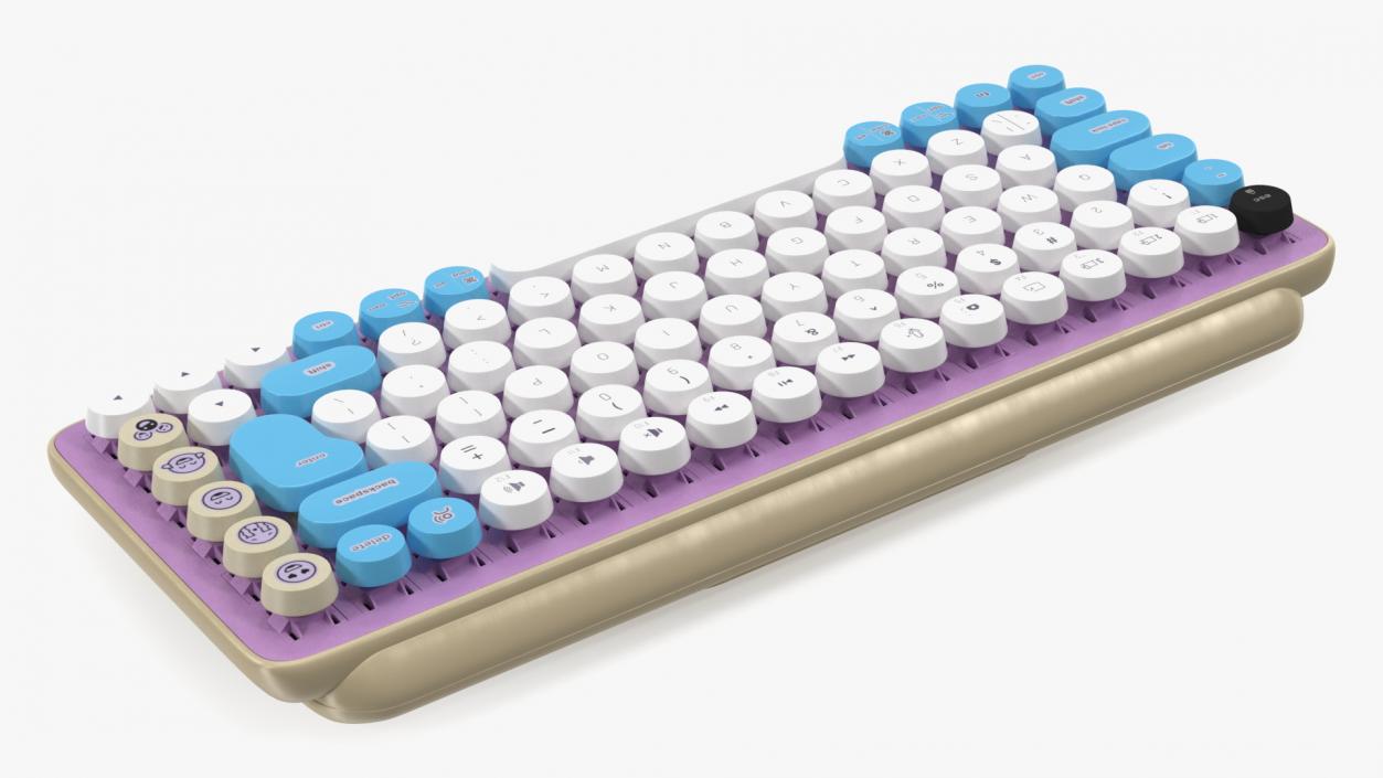 3D model Mechanical Keyboard with Emoji Keys