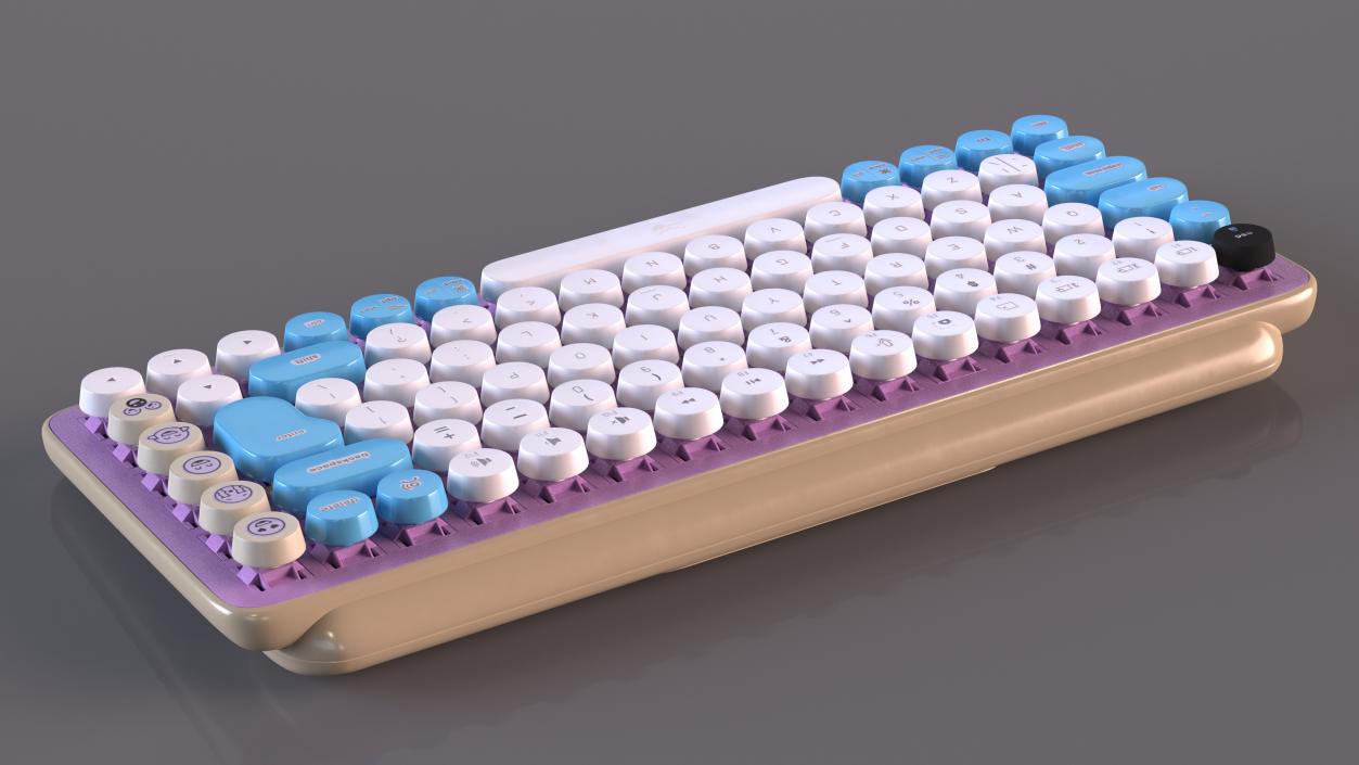 3D model Mechanical Keyboard with Emoji Keys