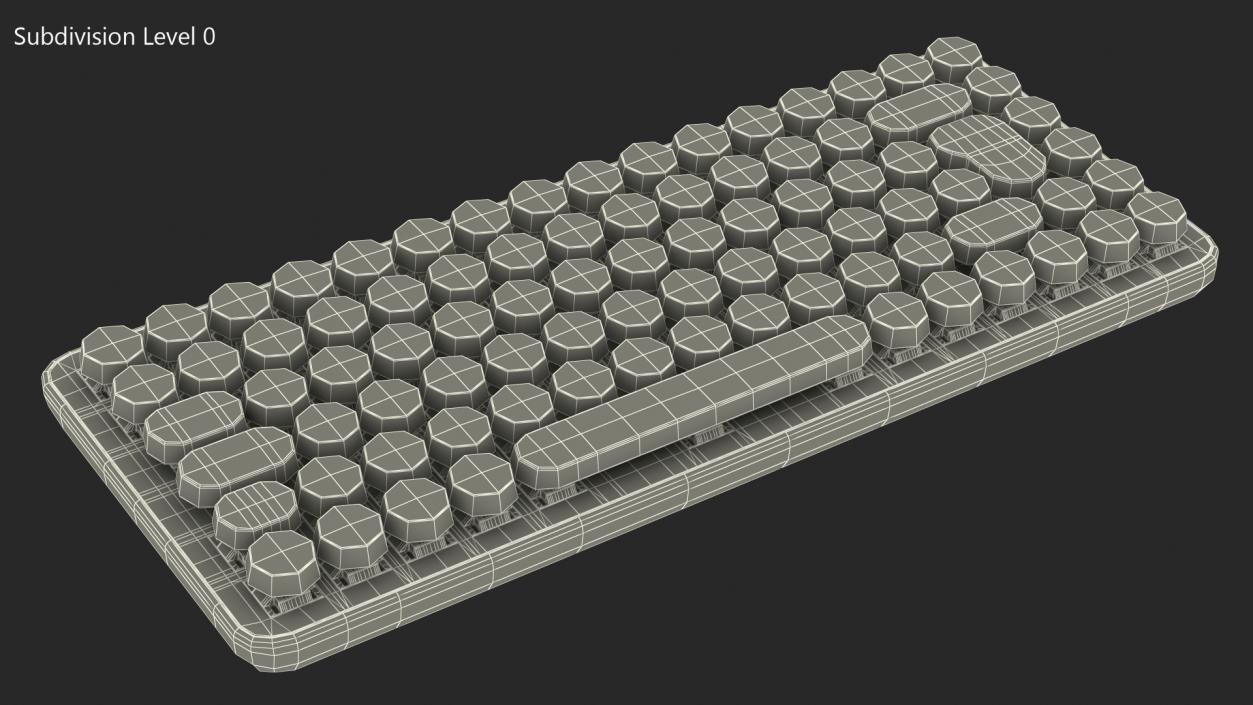 3D model Mechanical Keyboard with Emoji Keys