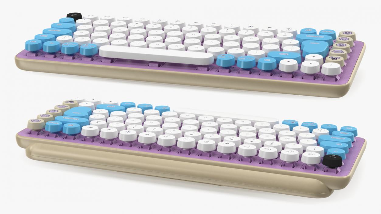 3D model Mechanical Keyboard with Emoji Keys