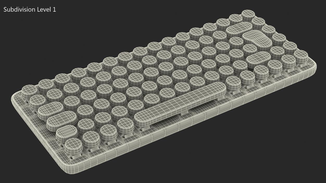 3D model Mechanical Keyboard with Emoji Keys