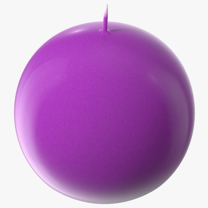 3D Altar Candle Sphere Purple