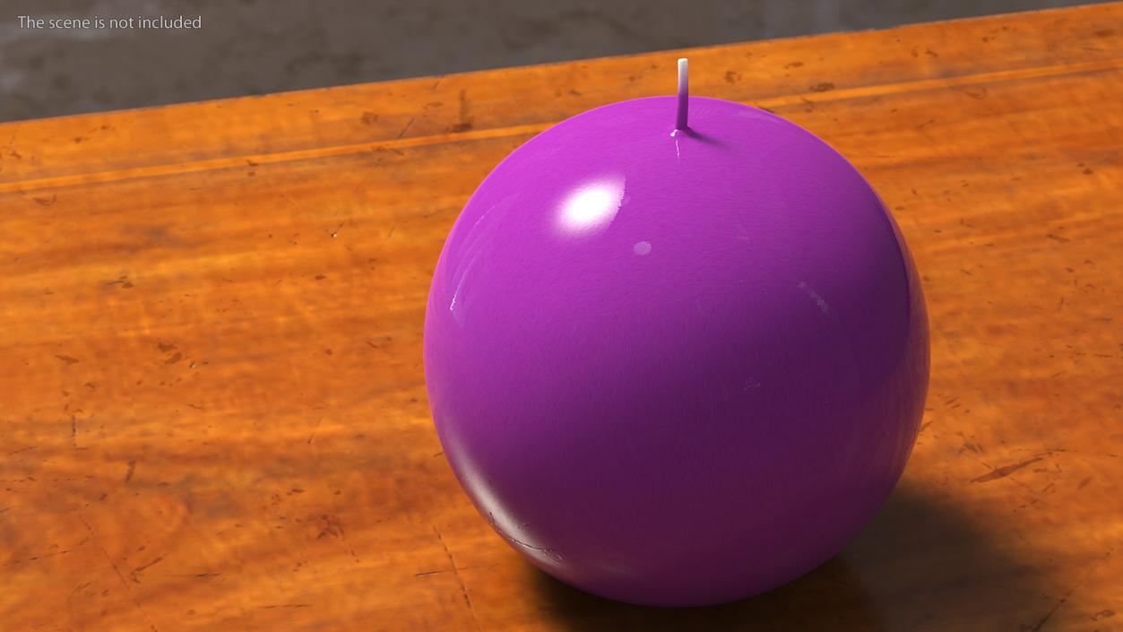 3D Altar Candle Sphere Purple