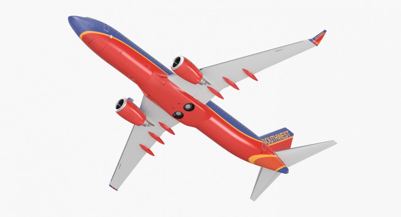 3D model Boeing 737-800 Southwest Airlines Rigged