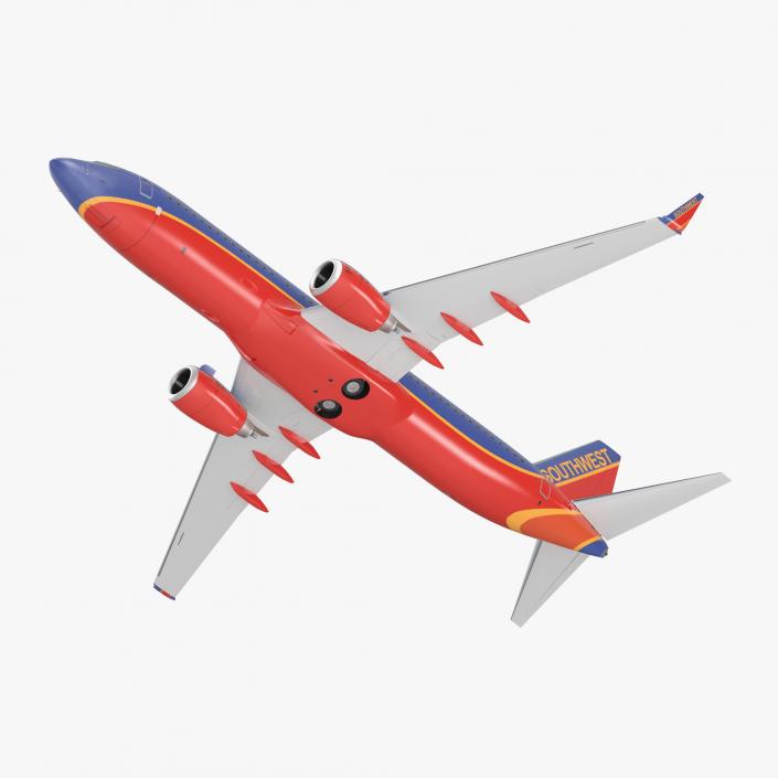 3D model Boeing 737-800 Southwest Airlines Rigged