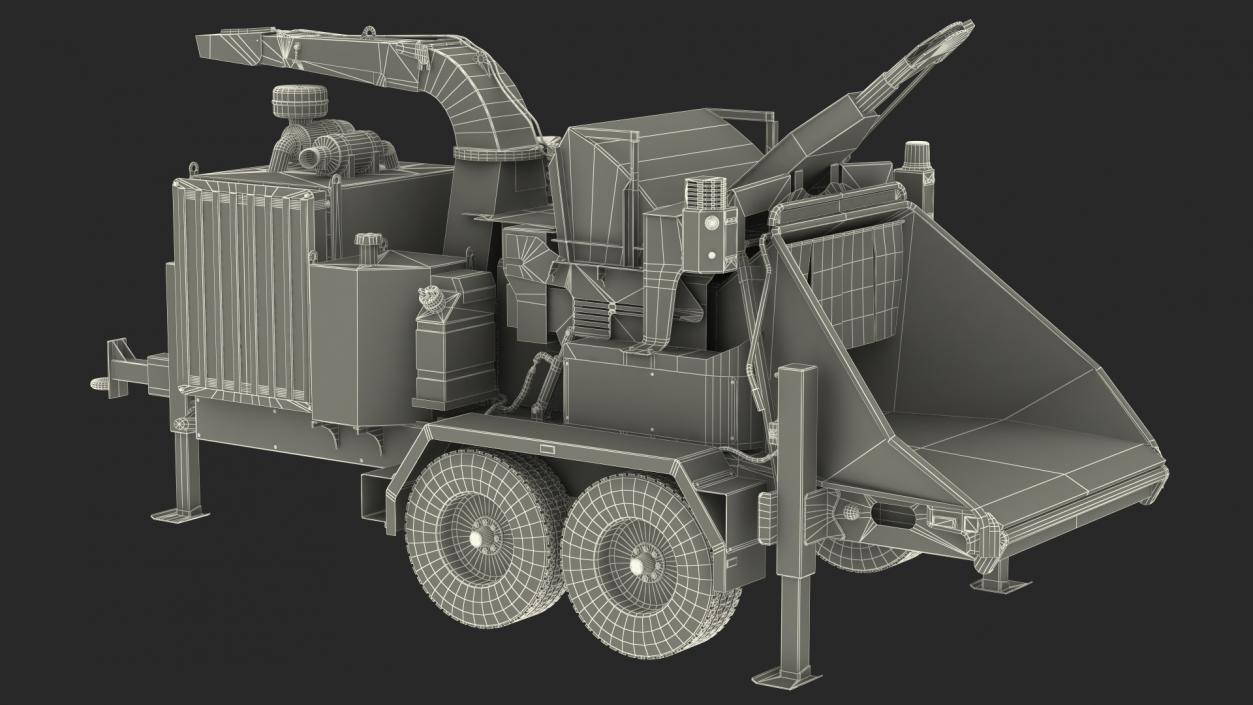 3D model Diesel Brush Chipper