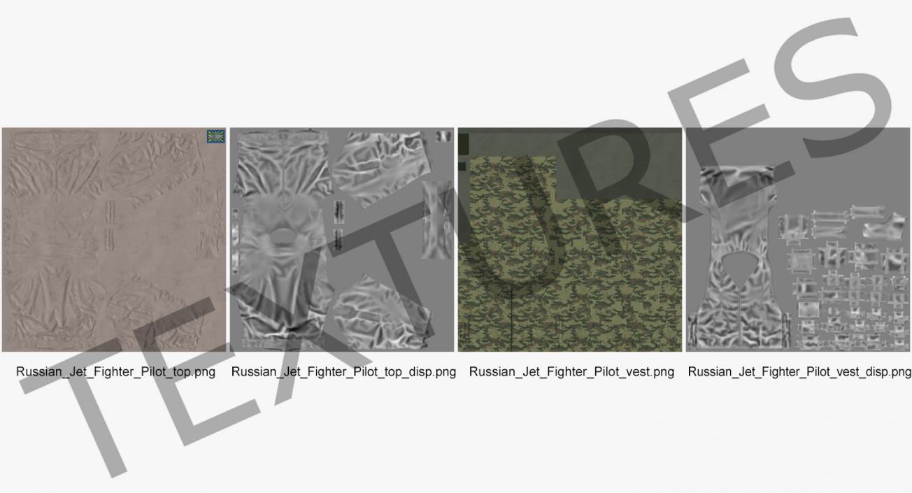 Military Shirt and Camouflage Vest 3D model