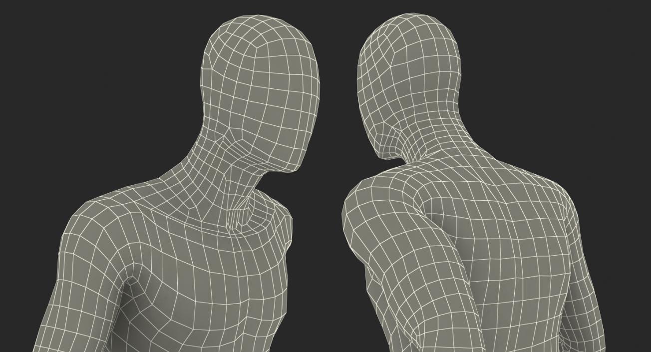 Running Male Dark Grey Mannequin 3D