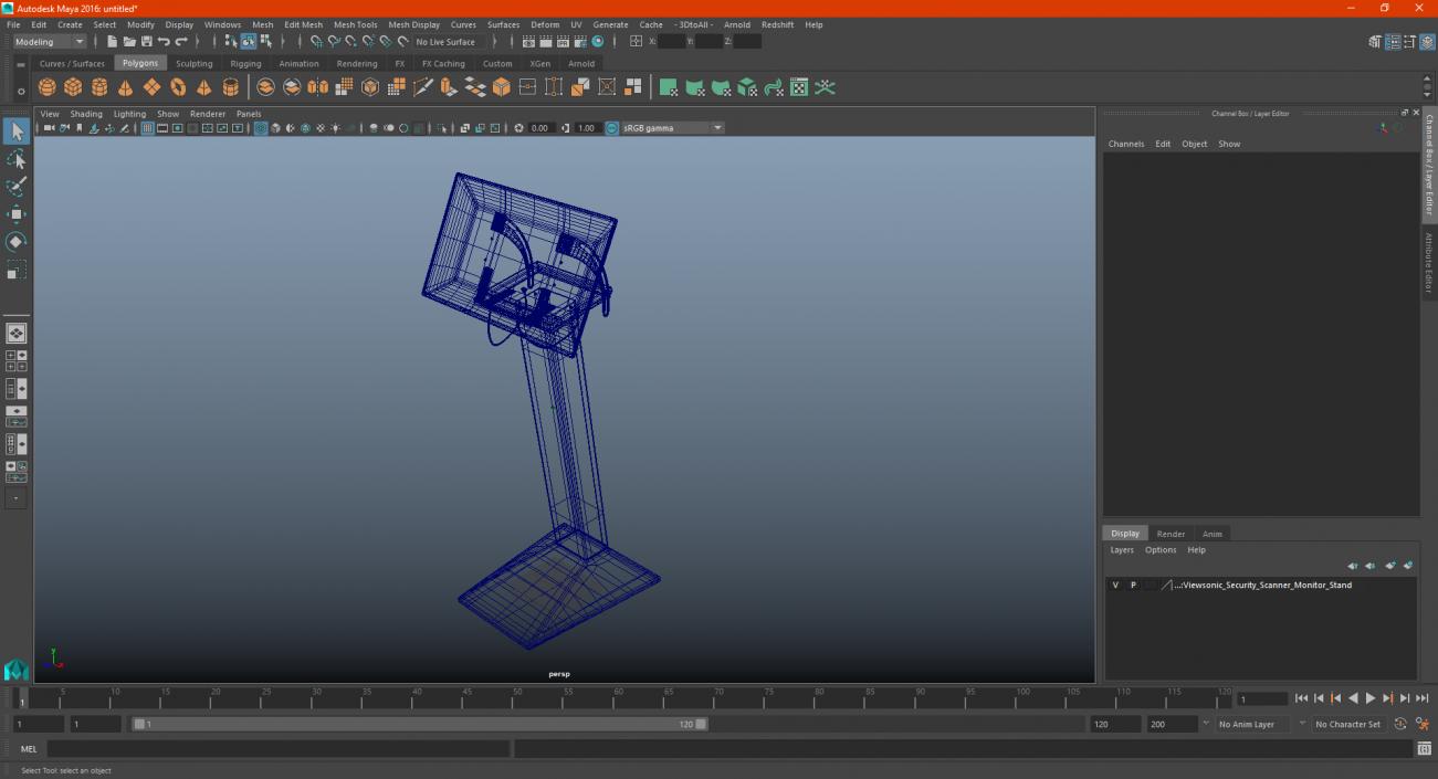 3D model Viewsonic Security Scanner Monitor Stand