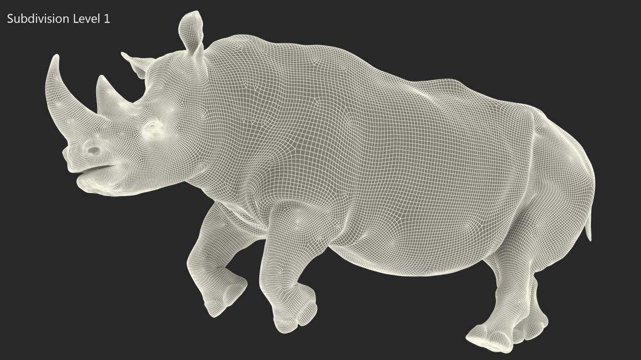 3D Rhino Running Pose model