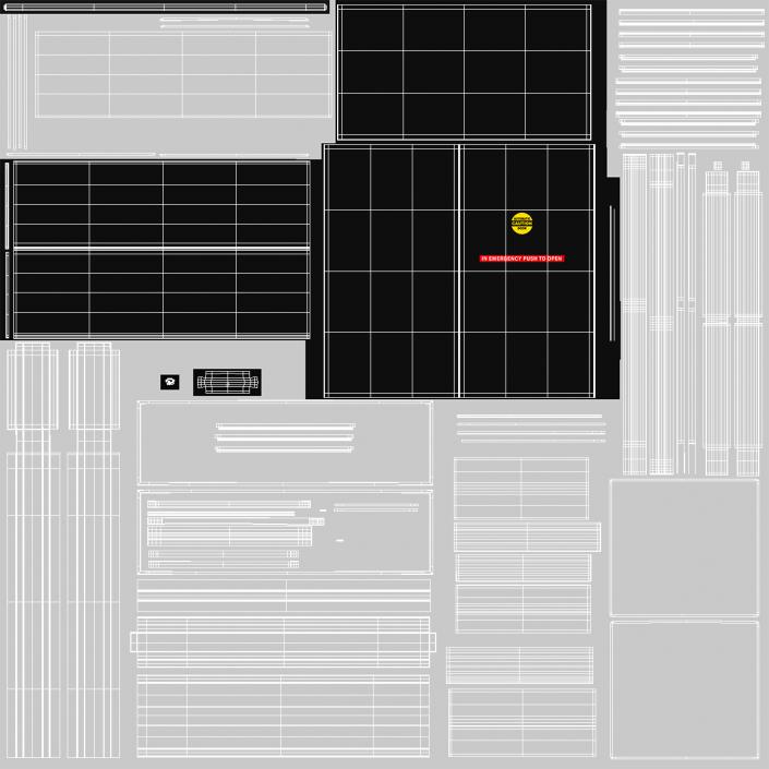 Concealed Sliding Door System 3D model