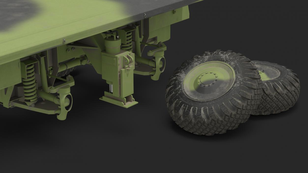 3D model 4 Axle Platform Camo