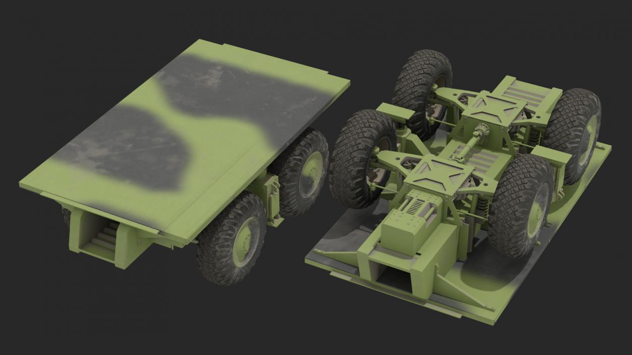 3D model 4 Axle Platform Camo