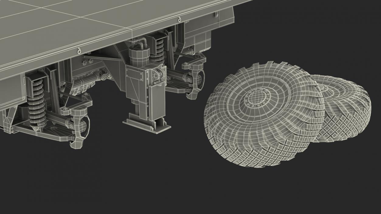 3D model 4 Axle Platform Camo