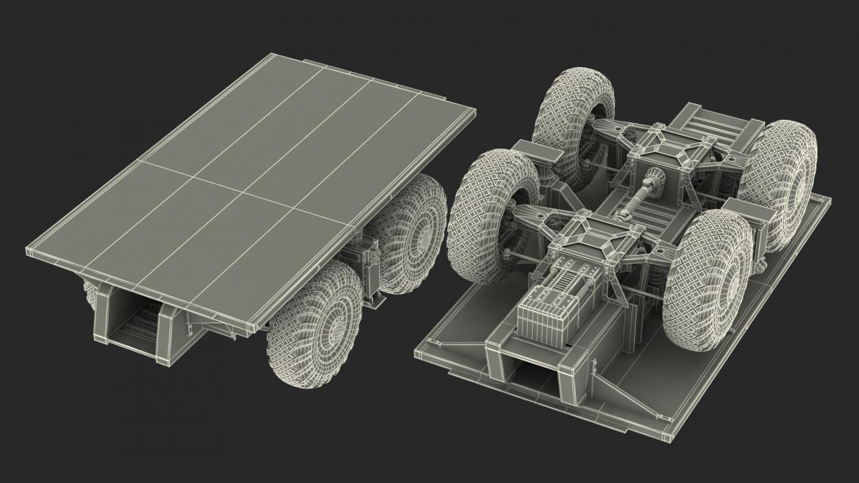 3D model 4 Axle Platform Camo