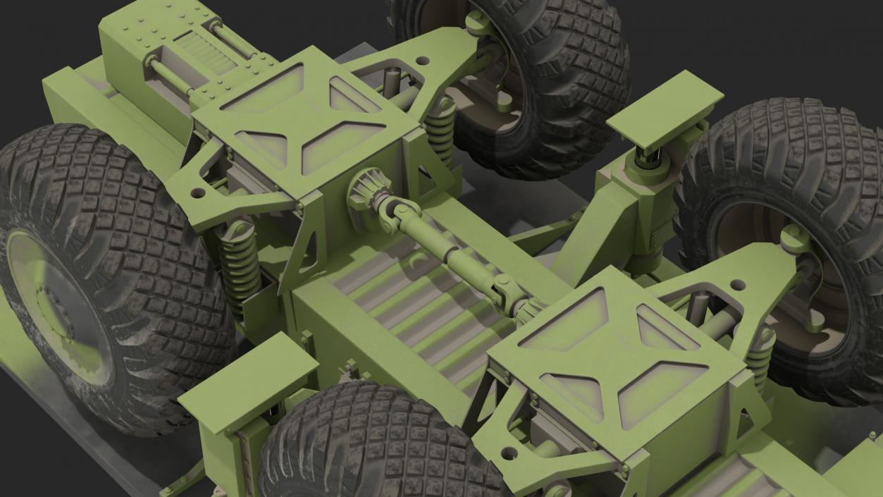 3D model 4 Axle Platform Camo