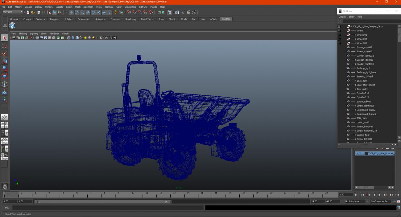 3D JCB 6T-1 Site Dumper Dirty