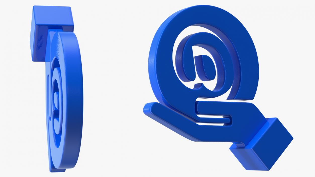 3D Email in Hand Icon model