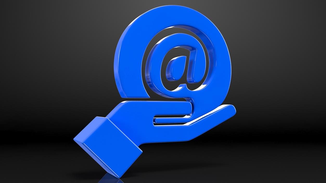 3D Email in Hand Icon model