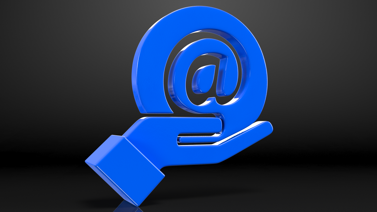 3D Email in Hand Icon model