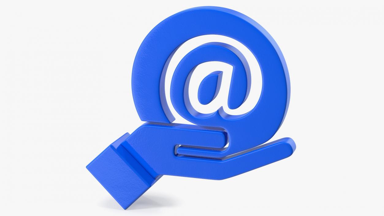 3D Email in Hand Icon model