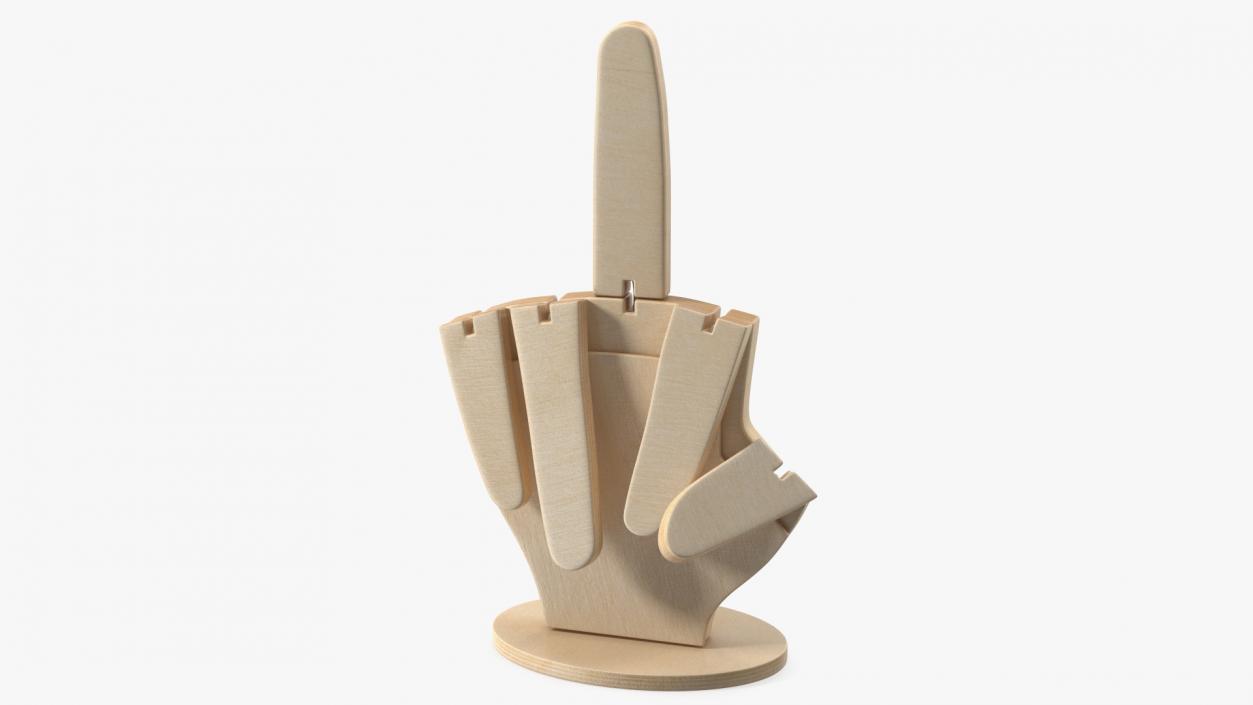 3D model Hand Pointing Up Middle Finger