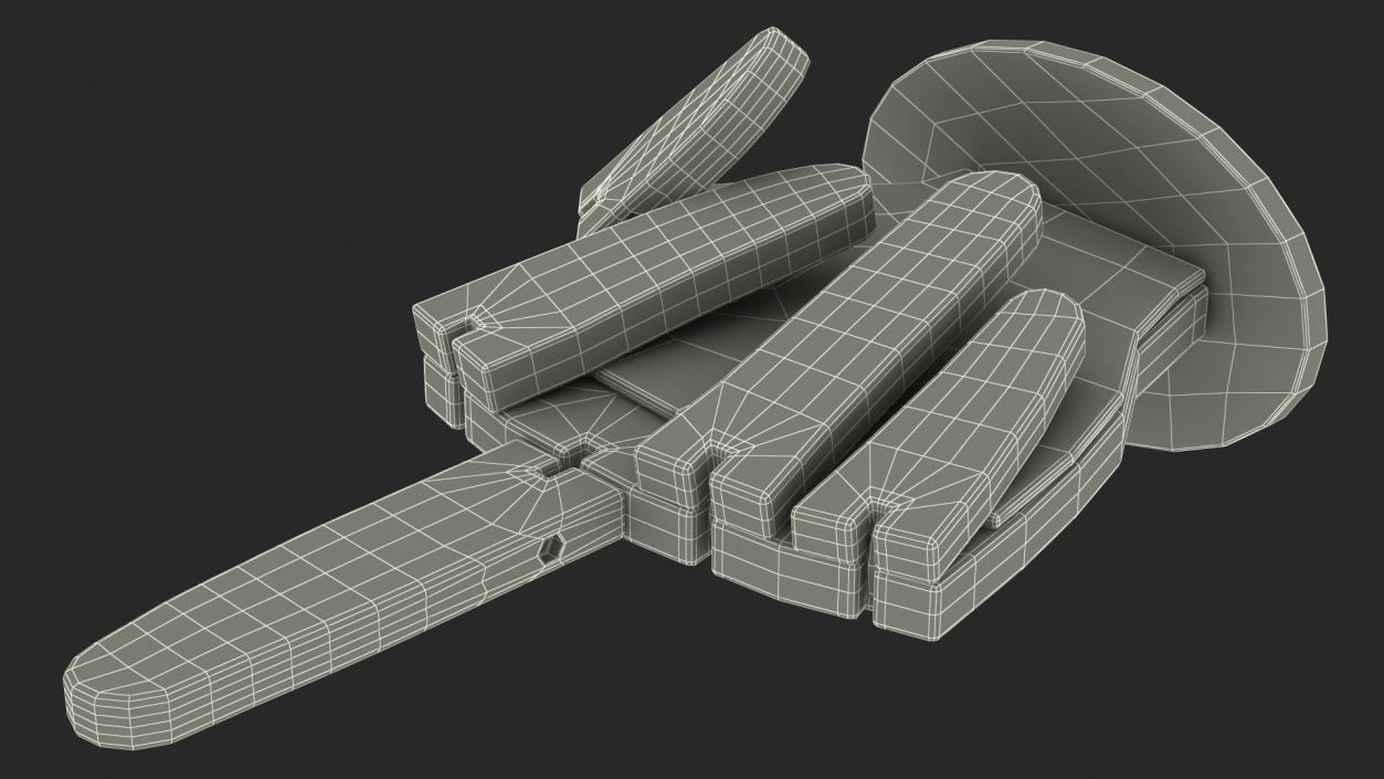 3D model Hand Pointing Up Middle Finger