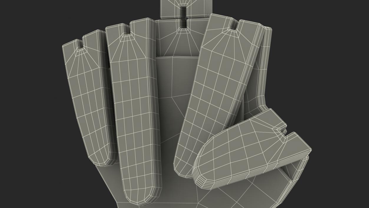 3D model Hand Pointing Up Middle Finger