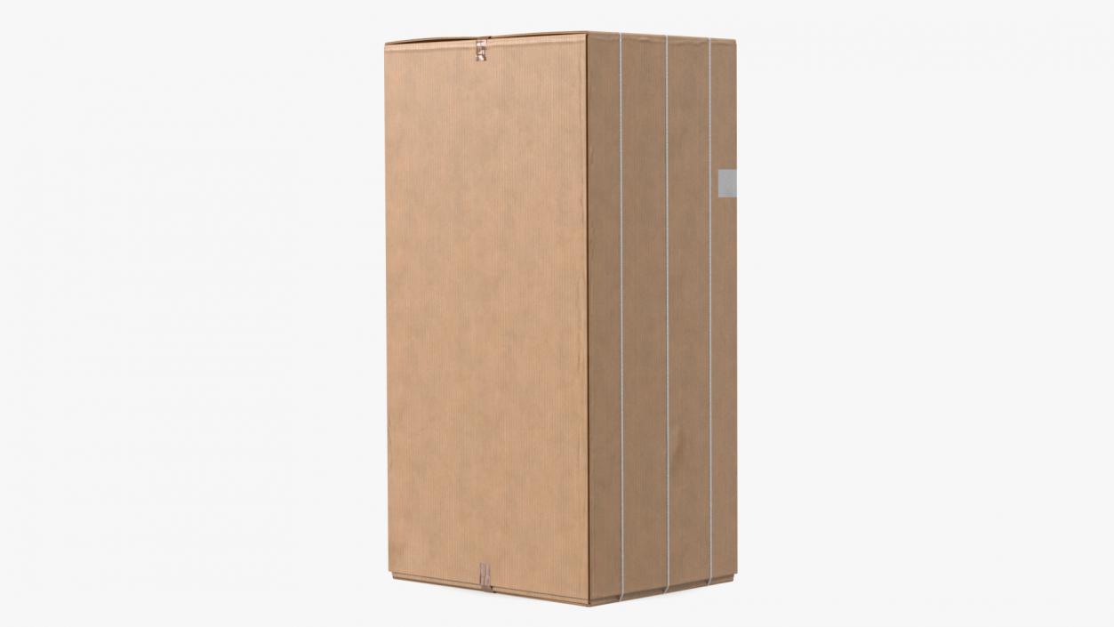 3D Old Large Cardboard Box model