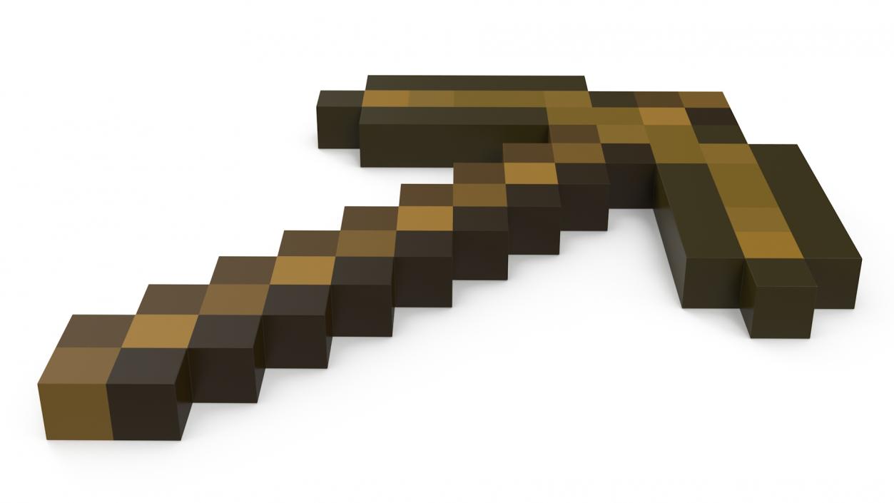 Minecraft Wooden Pickaxe 3D model