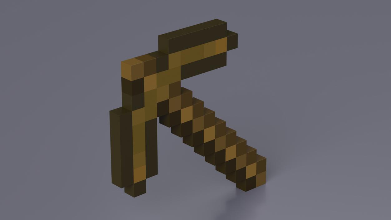 Minecraft Wooden Pickaxe 3D model